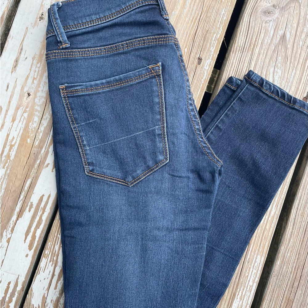 Free People Dark Blue Skinny Jeans